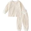 minibala Unisex Kids' 100% Cotton High-Waist Thermal Underwear Set