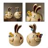 2 Pcs Modern Sculptures Resin Statue Figurine Children Decorative Miniatures Ornament Desk Table