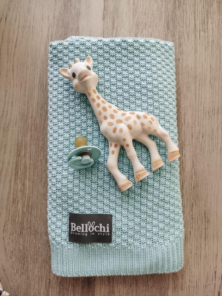 Bellochi Bambusdecke Freshwind, 100x80 cm, Mint, Hellblau