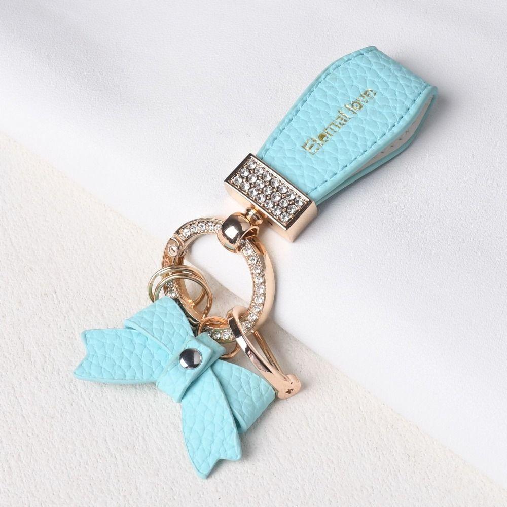 Ladies Bag Fashion Decoration Luxury Genuine Leather Keychain  Women Gift