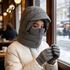 Winter Warm Hat Women Balaclava Hat Wind-Resistant Zipper Face Mask for Cold Weather Thermal Hooded Scraf Outdoor Ski Cycling