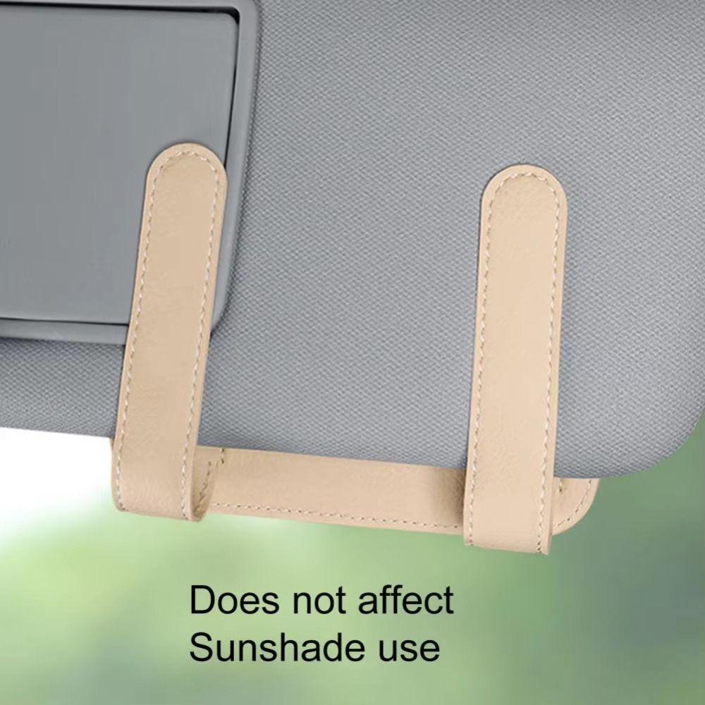 Leather Car Sunglasses Holder Expansion Space Sun Visor Storage Box Creativity Car Glasses Clip