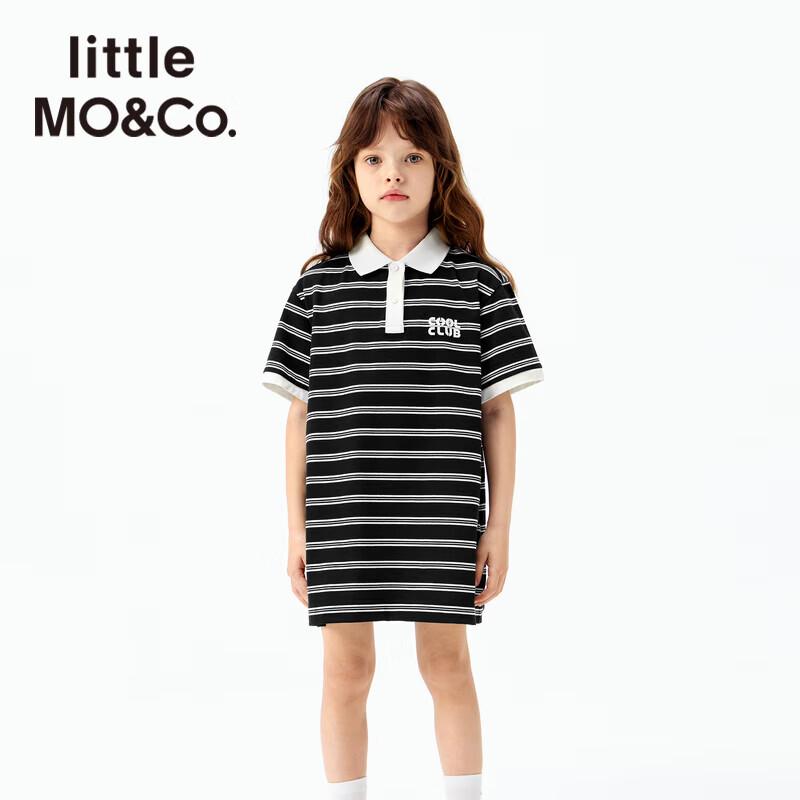 little MO&Co. Girls  Striped Pure Cotton Polo Dress 120