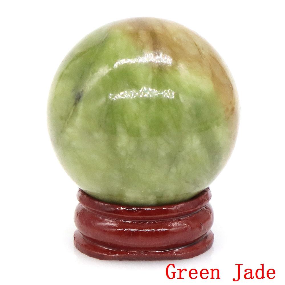40mm Natursteine Amethyst Lapislazuli Reiki Heilkristalle Energie Chakra Massage Edelstein Kugel Heimdeko Handwerk Mit Ständer