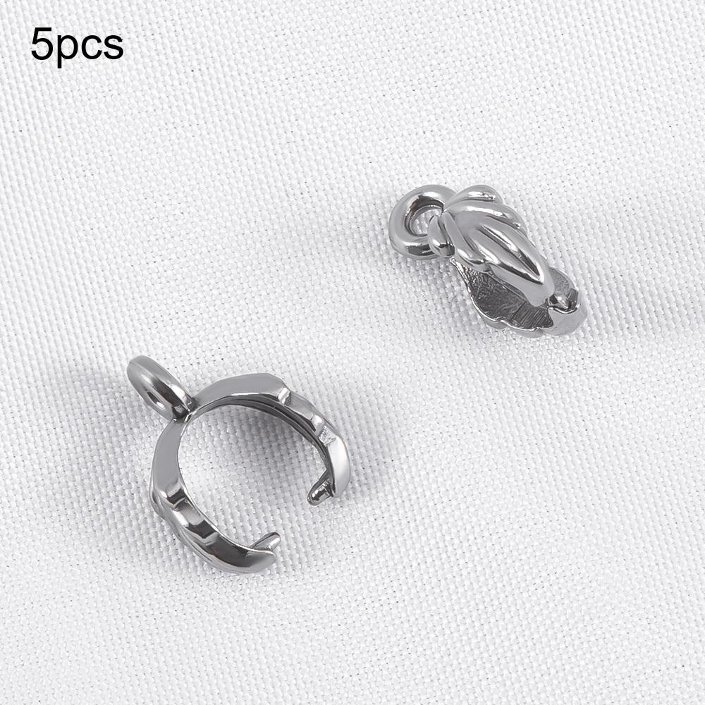 5 Stück 10 Stück Edelstahl-Anhänger-Klemmclip-Verschlusshaken für DIY-Halsketten-Schmuckherstellungsmaterial