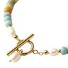 Women Necklace, Handmade Beaded Natural Gemstones Necklace, with Gold-Plated Clasp Versatile Necklace, for Daily Wear Beach Dates
