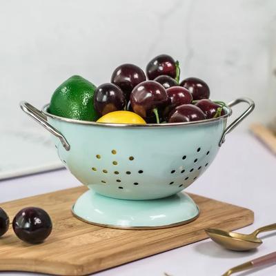 Fruchtkorb im nordischen Stil Abtropfkorb mit Griff Obstschale Obsttablett Gemüsewaschbecken Dehydrationskorb
