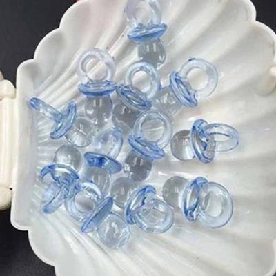 50Pcs/Set Acrylic Pacifiers Pendant Clear Mini Anti Rust Pacifiers Party Favor for Party