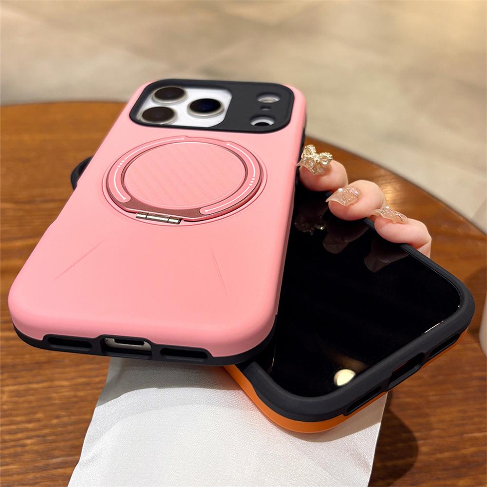 360° Magnetic Bracket TPU Case For iPhone 17 Air 12 13 14 15 16 17 Pro Max Plus For Magsafe Shockproof Stand Holder Cover Funda