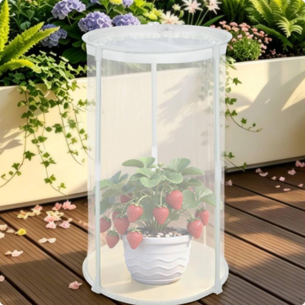Expandable up Plant Cover Foldable Instant Setup Cage FourSeason Protection Garden Mesh Cloche