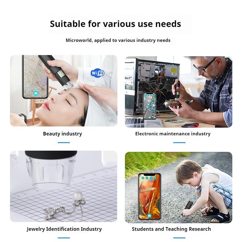 

1000X Беспроводной цифровой микроскоп высокого разрешения с Wi-Fi, Микроскоп для мобильного телефона 1000X