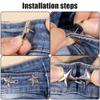 1/8set Adjustable Waist Buckle Star Shape Jean Pant Button Detachable Alloy Waist Tightener Clothing Accessories DIY Sewing Tool