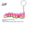 3D Printed Fox Keychain Articulated Keychain Flexible Joint Animal Pendant with Metal Fun Desk Decoration Key Ring Creative Figurine Toy Bag Charm