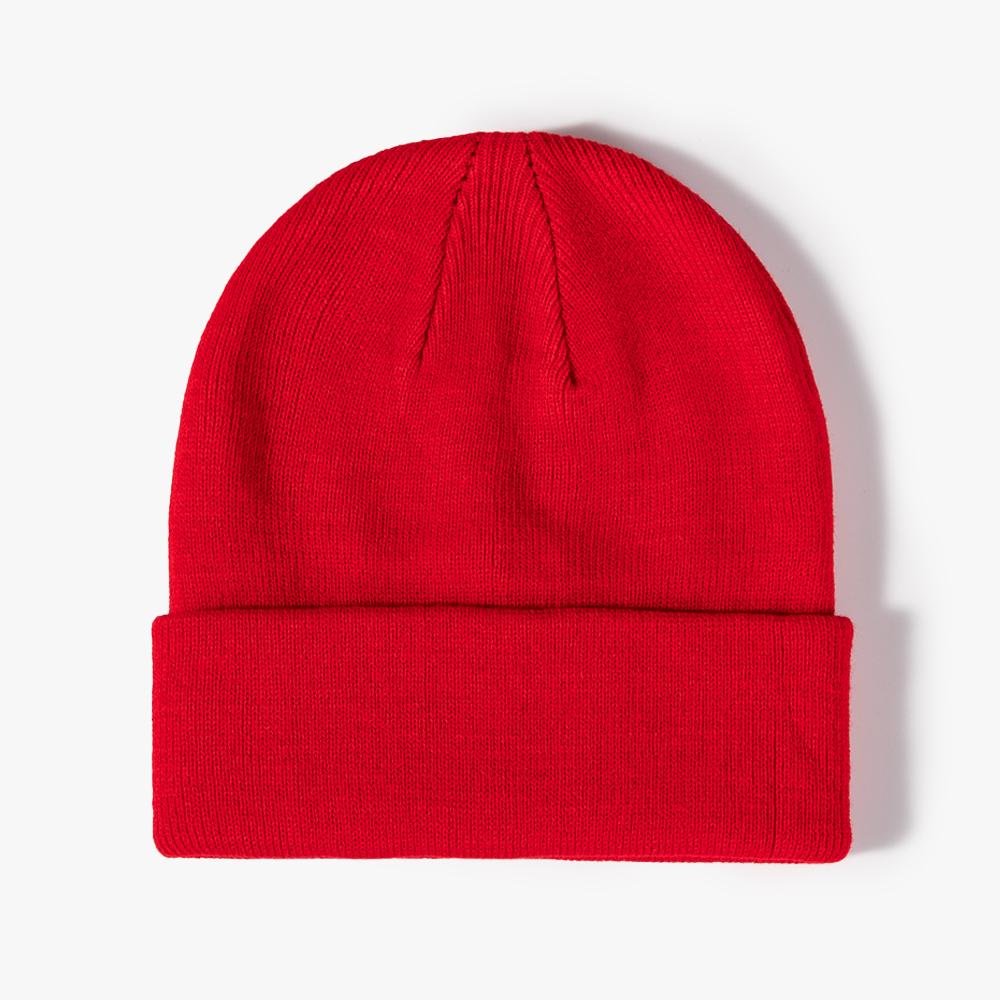 Knitted Beanie Cap Winter Accessories Multicolored Beanies Custom Embroidery Acrylic Fashion Skullies Hats Winter Knitted Hat