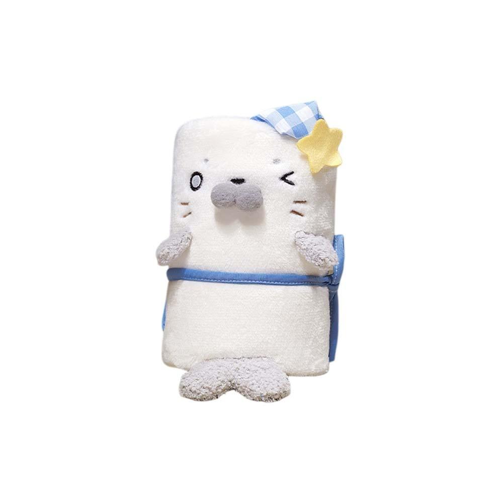 

Marine Life Seal Ocean Seal Nap Blanket Sleep Cloak Swaddlings Versatile Shawl Blanket Kids Gift 80x100cm-StyleB
