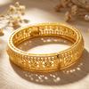 Bohemian Hollow Floral Design Bracelet Gold Zinc Alloy