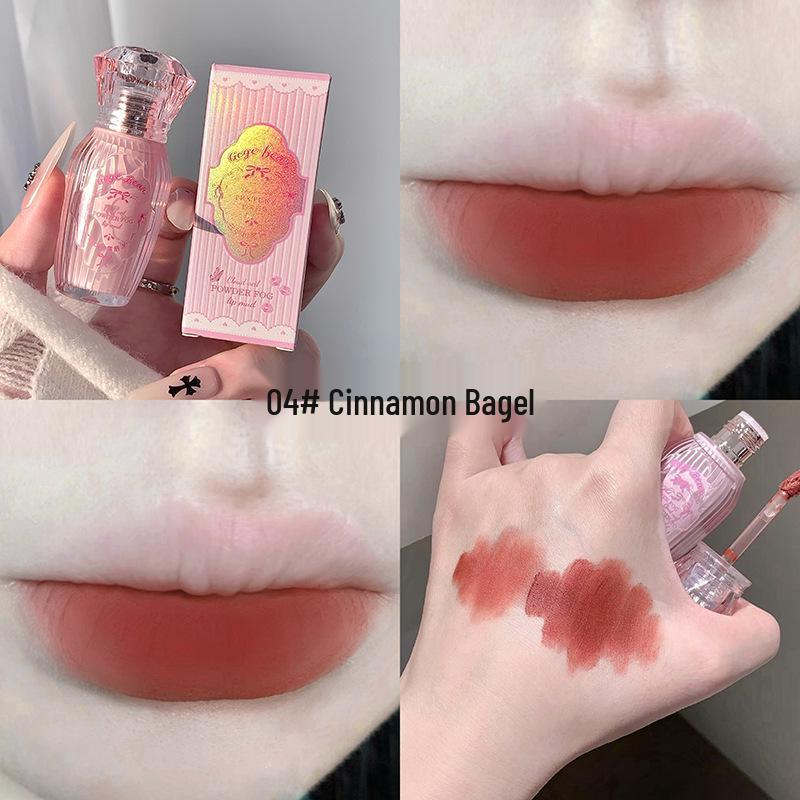 Gege Bear Velvet Matte Lip Mud - Soft Mist Whitening, Easy Color, Autumn/Winter Makeup