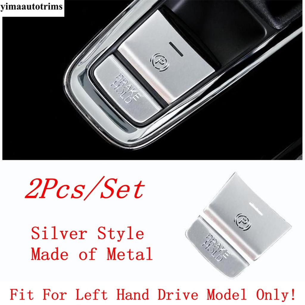 

Car Gear Position Handbrake Central Control Button Sequin Decoration Cover Trim Accessories For Honda Vezel HR-V 2014 - Silver Style