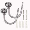 2Pcs Wall Mounted Curtain Holdbacks Vintage Style Tieback Hooks Durable Drapery Tie Backs  Bathroom