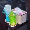 Car Interior Storage Box with 2 Cup Holders Multifunctional Car Storage Box with Cup Holder for Phone Tissue Cup Drink Holder