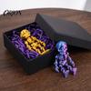 Collectible Skeleton Toy 10Pcs 3D Printed Figurines with Movable Joints, Articulated Man Dark Atmosphere Decor Fidget Toy, Mini Posable Toys,