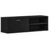 TV Cabinet Black Oak 120 X 34 X 37 Cm Particleboard