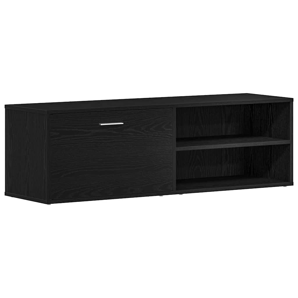 TV Cabinet Black Oak 120 X 34 X 37 Cm Particleboard
