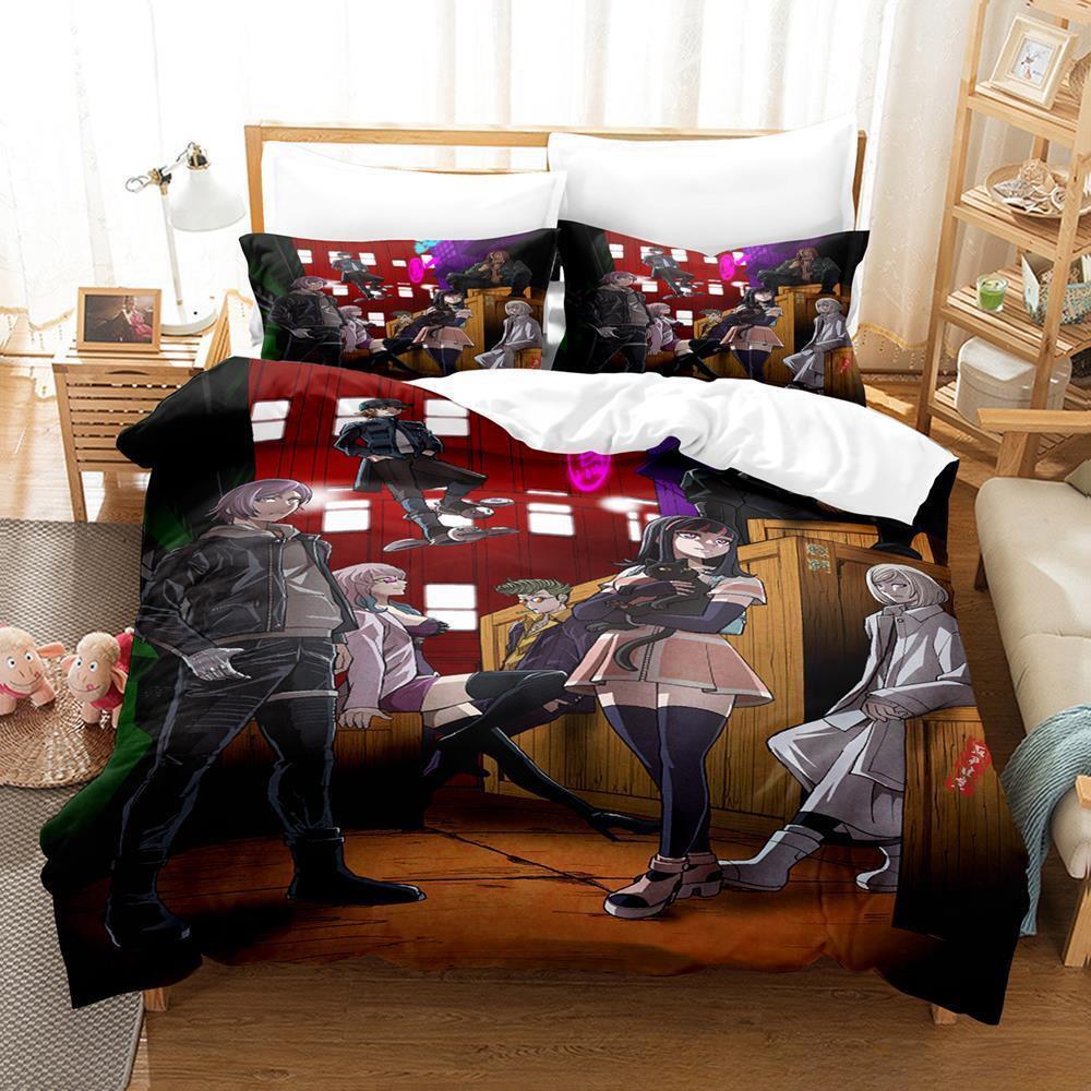 Akudama Drive Bedding Set Single Twin Full Queen King Size Bed Set Adult Kid Bedroom Duvet cover Sets 3D Anime Bed Sheet Set