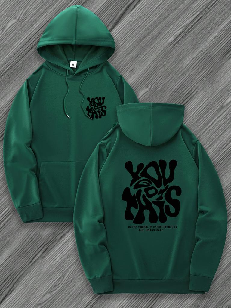 Herren Kapuzenpullover Lässig mit Kordelzug und Kängurutasche Ganzjahres-Pullover Lässiger Stil Kapuzenpullover Leichte Dehnbarkeit