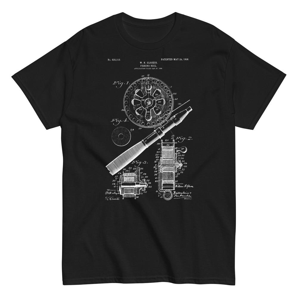 

Vintage 1906 Fishing Reel US Patent Unisex Classic T-Shirt S