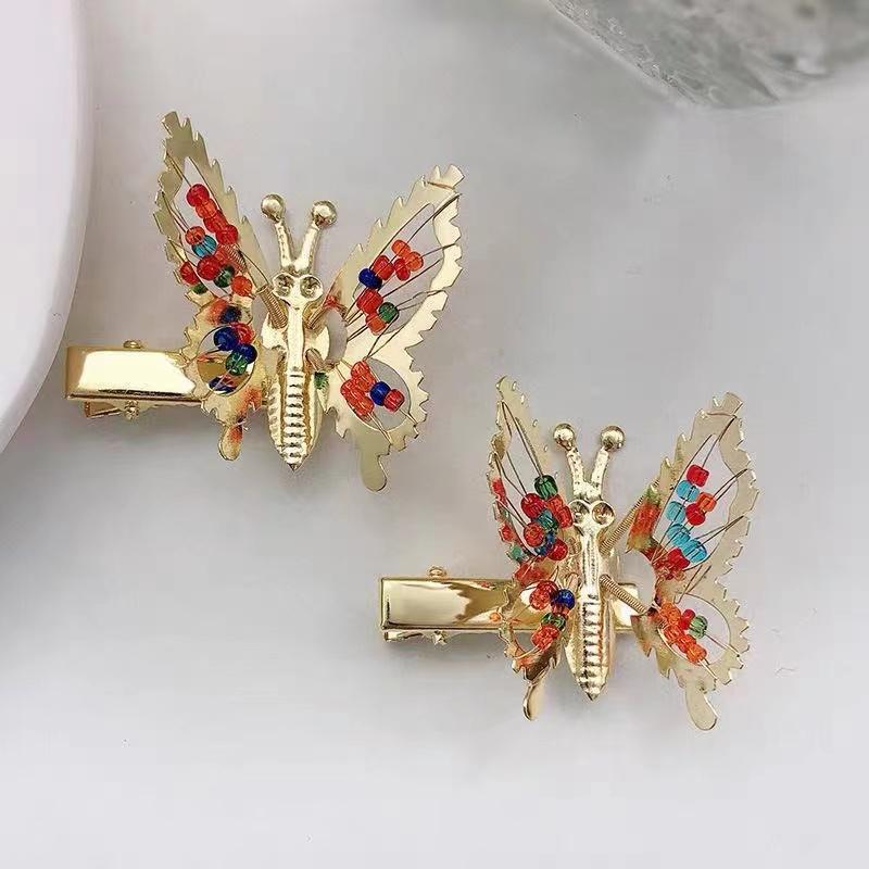 Move The Butterfly Spring Hair Clip Little Girl Super Girl Broken Duckbill Clip Hair Accessories