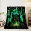 Skull Antler Wolf Gothic Blanket bedroom Blanket for Livingroom Couch lunch break Soft throw for Friend's festival Gift