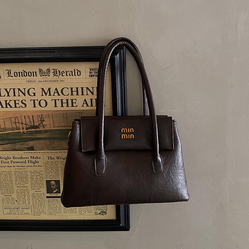 2025 Autumn/Winter High-Quality Women s Retro Textured Shoulder Handbag - Large Capacity