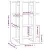 Bookshelf Room Divider Gray Sonoma 80 x 30 x 123.5 cm