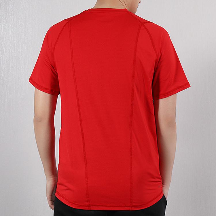 Adidas Training Sports Round Neck Pullover Short Sleeve T-Shirt Men Tops Light-Crimson CW1955