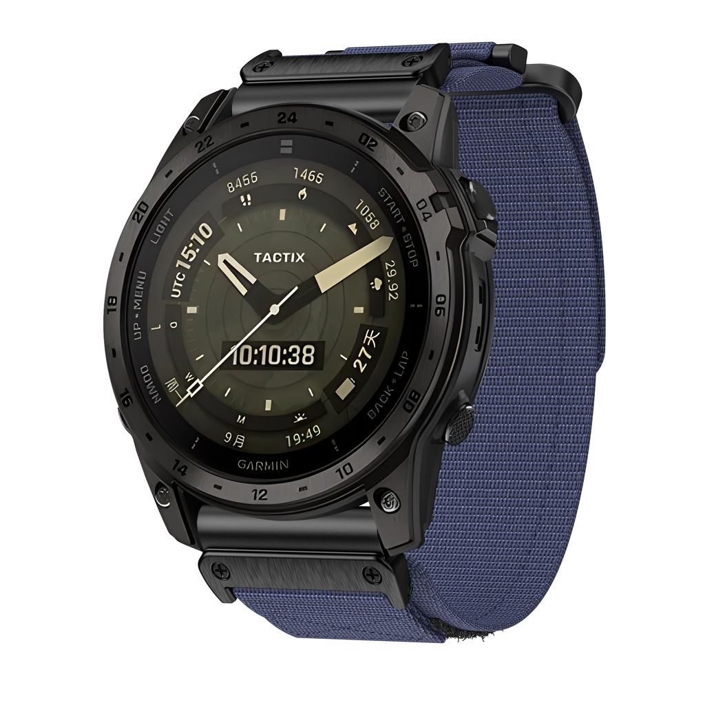 Cinturino in Nylon QuickFit 22mm 26mm per Garmin Tactix 8 7 Pro Delta Bravo Cinghie Quatix 8 7X Solar 7 6 5 Zaffiro Instinct 2X Braccialetto