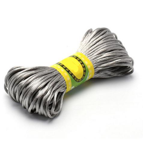 1 Pc Of 20 Meters/Bundle Of 2.5MM Chinese Knot Polyester Colored No.5 Thread Handmade Woven Rope DIY Jewelry Wire