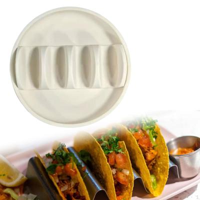 Stojak na taco z 4 przegródkami na miękkie i twarde taco, idealny na szybkie posiłki w restauracjach, akademikach