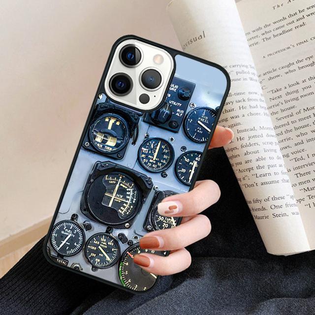 Aviation Airplane Instrument Phone Case Cover For iPhone 17 Air 16 15 14 plus 11 12 13 pro max coque Shell Fundas
