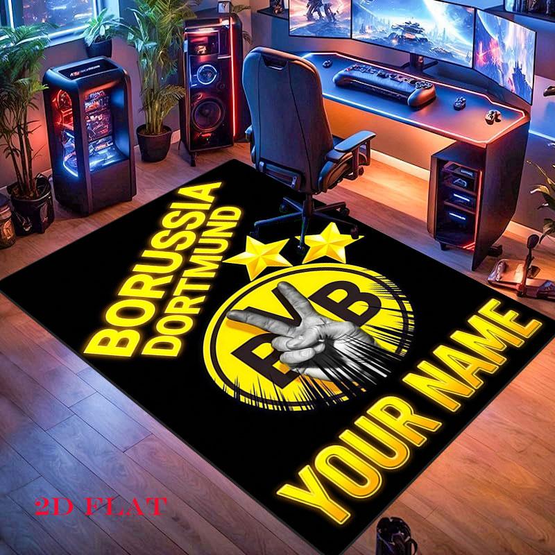 Custom Bvb Carpet Rug for Living Room Bedroom Home Sofa Decoration,Kids play Nonslip Floor Mat