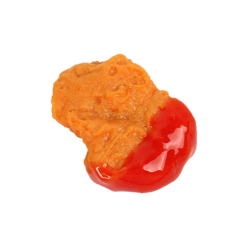 Creative Food Model Keychain: Ketchup, Chicken Nuggets, French Fries Pendant for Student Backpacks