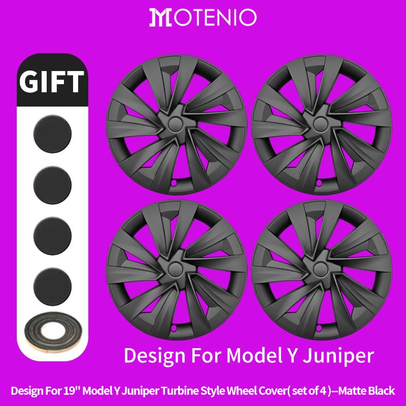 4PCS for New Tesla Model Y 2025-2026 Juniper 19in Turbine Style Hubcap Rim Cover Accessories Hub Cap Automobile Wheel Cap