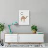 Art Panel Painting Decoration igsticker 420mm x 297mm A3 Photo Wall Hanging Wooden Frame Interior Stylish 019934 Animal Alphabet C Camel
