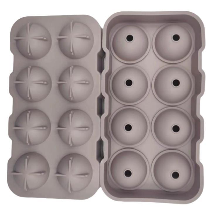 Food-Grade Silicone Ice Ball Mold - 6 or 8 Round Ice Balls, Easy Release, For Home or Commercial Use