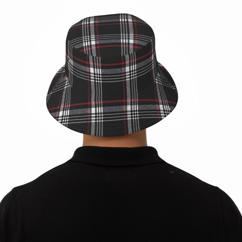 Custom GTI Tartan Bucket Hat Sun Beach Packable Fisherman Cap for Women Men Summer Outdoor Beach Camping Hiking Fishing