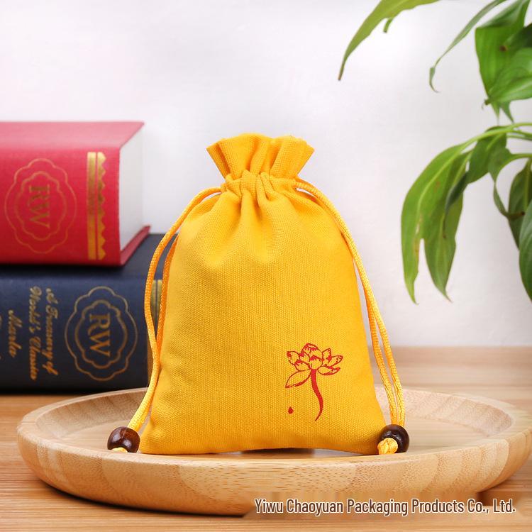 Blank Cotton Canvas Drawstring Bag for Custom Logo and Storage