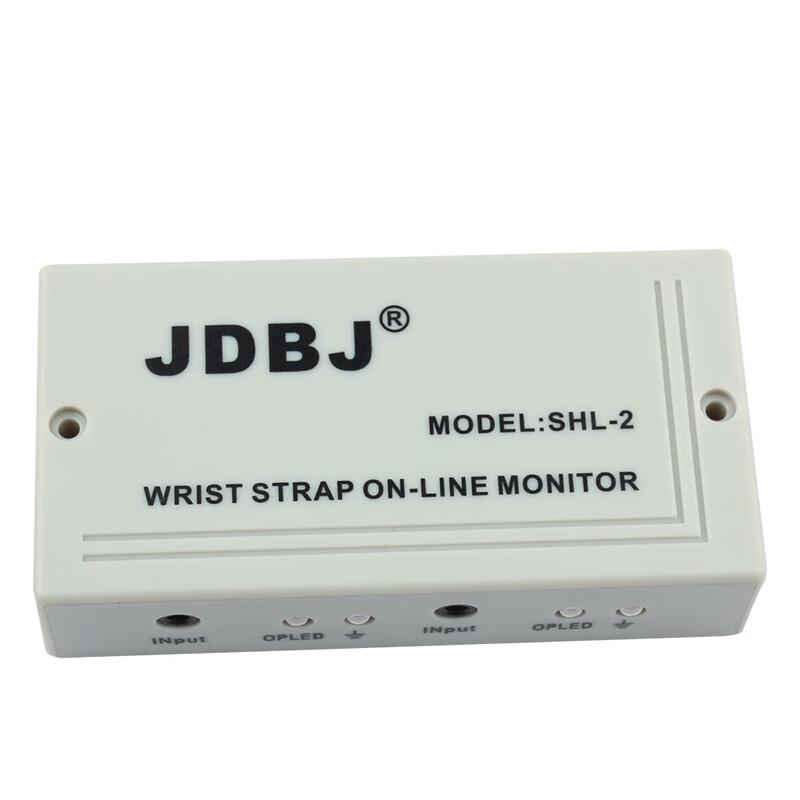 OLOMMJDBJ Dual-Circuit Anti-static Wrist Strap Alarm Monitor Host + Ground Wire