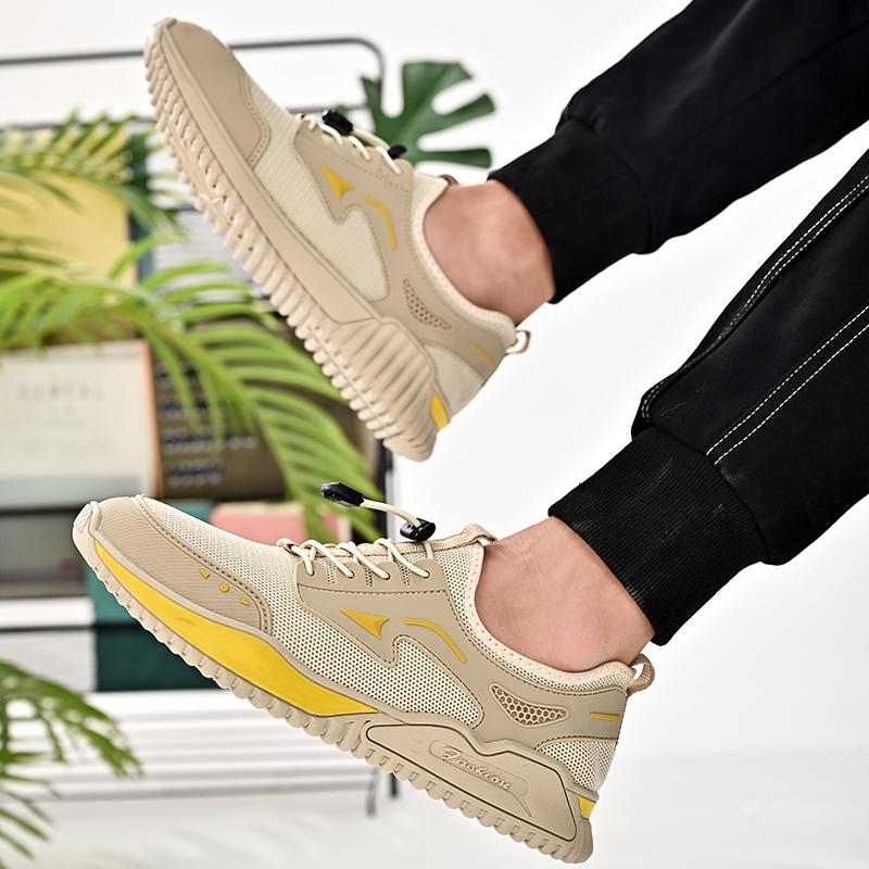 Fashion Summer Men's Casual Shoes Outdoor Breathable Mesh Men Shoes Fashion Casual Sneakers Flat Men Moccasin Shoes Soft Walking Shoes