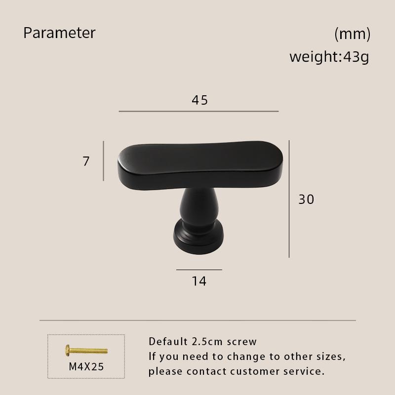 

Dooroom Ручки для мебели из цельной латуни, Мебельные ручки, Простые минималистичные, Итальянский современный дизайн, Ручка-кнопка Т-образной формы для ящиков шкафа