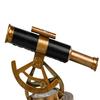 13.97 Cm Brass Telescope with Compass Base Nautical Steampunk Desk Decor Table Decorative